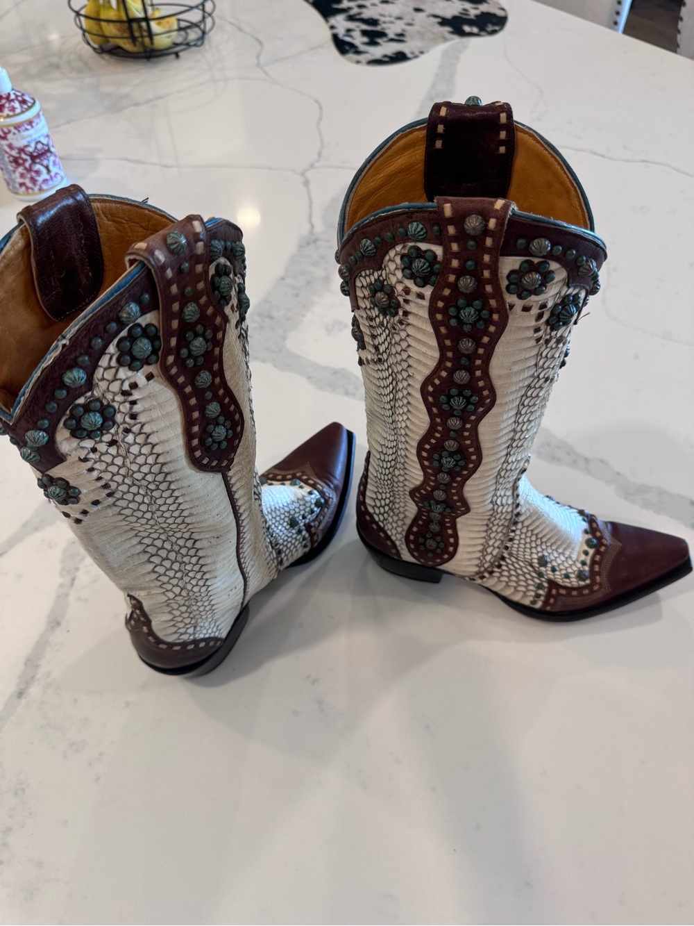 Old Gringo Cream & Brown Genuine High End Western boot. - Picture 2 of 12